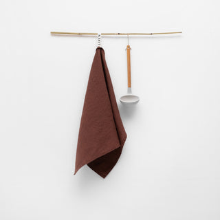Chocolate Linen Kitchen Towel - Linen Tales Global 
