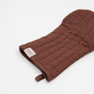 Chocolate Linen Oven Mitt - Linen Tales Global 2
