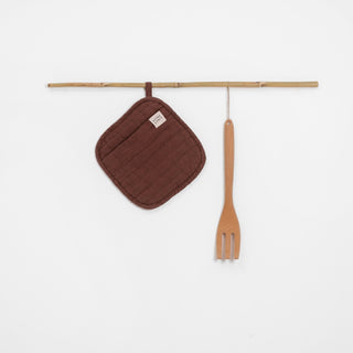Chocolate Linen Potholder - Linen Tales Global 