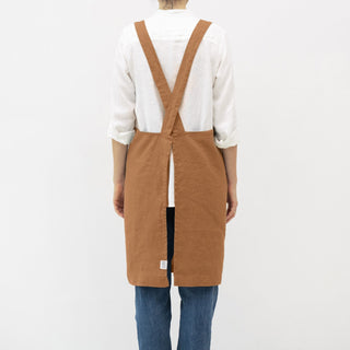 Clay Linen Crossback Apron - Linen Tales 3