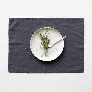 Dark Grey Linen Placemat - Linen Tales 