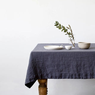 Dark Grey Linen Tablecloth - Linen Tales 
