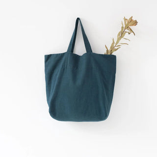 Deep Water Linen Big Bag - Linen Tales 
