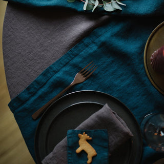 Deep Water Linen Table Runner - Linen Tales 2