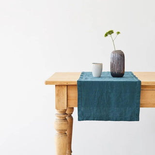 Deep Water Linen Table Runner - Linen Tales 1