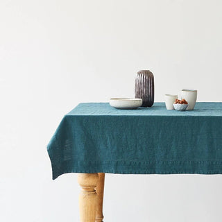 Deep Water Linen Tablecloth - Linen Tales 