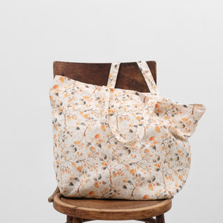 Fall Watercolor Linen Big Bag - Linen Tales 