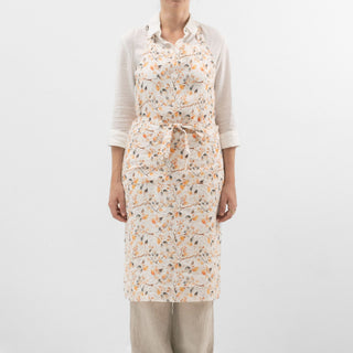 Fall Watercolor Linen Chef Apron - Linen Tales 