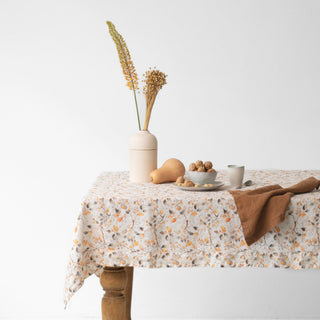 Fall Watercolor Linen Tablecloth - Linen Tales 