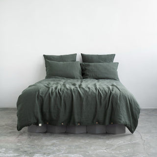 Forest Green Linen Duvet Cover Set - Linen Tales 6
