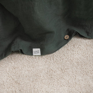 Forest Green Linen Duvet Cover Set - Linen Tales 5