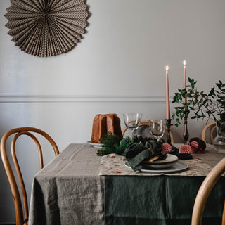 Forest Green Linen Table Runner - Linen Tales 3