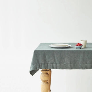 Forest Green Linen Tablecloth - Linen Tales 