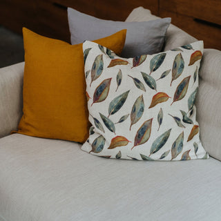 Golden Fall on Natural Linen Cushion Cover - Linen Tales 