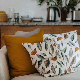 Golden Fall on Natural Linen Cushion Cover - Linen Tales 3