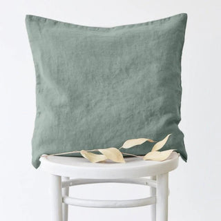 Green Milieu Linen Cushion Cover - Linen Tales 