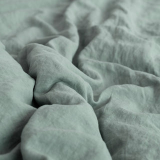 Green Milieu Linen Duvet Cover Set - Linen Tales 3