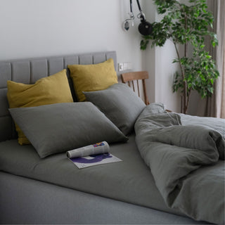 Khaki Linen Pillowcase - Linen Tales 2
