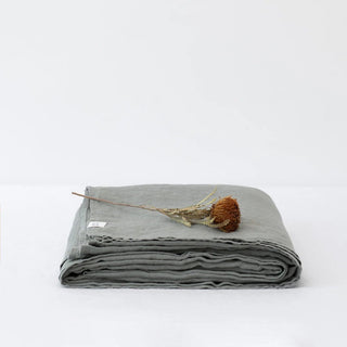 Khaki Linen Flat Sheet - Linen Tales 