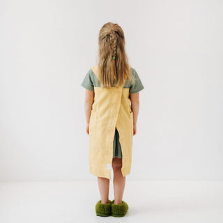 Kids Butter Linen Pinafore Apron - Linen Tales Global 