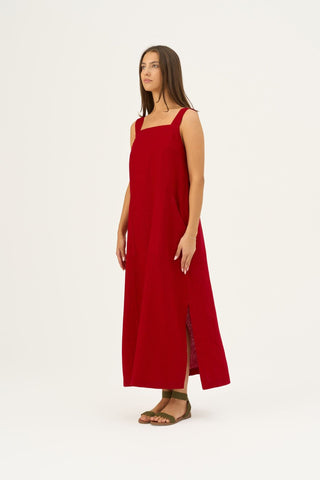 Lava Falls Linen Fugue Dress - Linen Tales Global 4