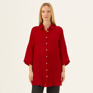 Lava Falls Linen Oregano Shirt - Linen Tales Global 
