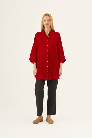 Lava Falls Linen Oregano Shirt - Linen Tales Global 