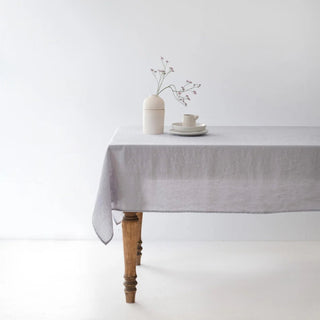 Light Grey Lightweight Linen Tablecloth - Linen Tales 
