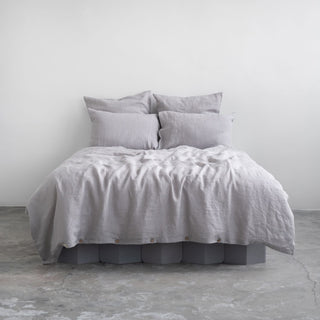 Light Grey Linen Duvet Cover Set - Linen Tales 