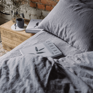 Light Grey Linen Duvet Cover Set - Linen Tales 