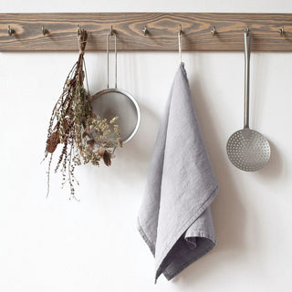 Light Grey Linen Kitchen Towel - Linen Tales 