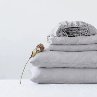 Light Grey Linen Sheet Set - Linen Tales 
