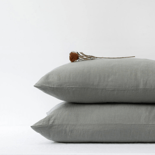 LIMITED EDITION Khaki Linen Pillowcase - Linen Tales Global 1