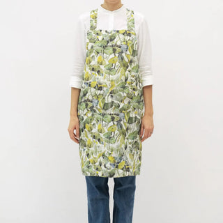 Lotus Linen Crossback Apron - Linen Tales 
