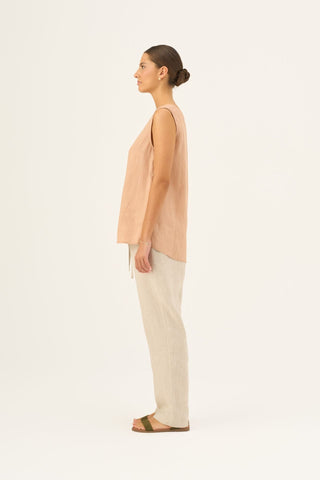 Maple Sugar Linen Daffodil Top - Linen Tales Global 3