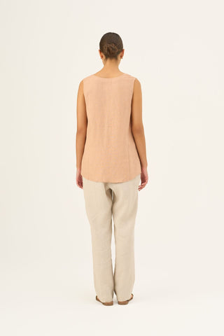 Maple Sugar Linen Daffodil Top - Linen Tales Global 4