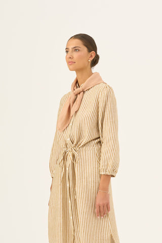 Maple Sugar Linen Mallow Scarf - Linen Tales Global 