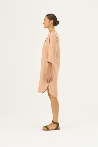 Maple Sugar Linen Prelude Dress - Linen Tales Global 4