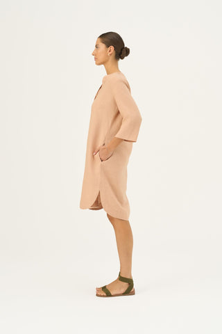 Maple Sugar Linen Prelude Dress - Linen Tales Global 5