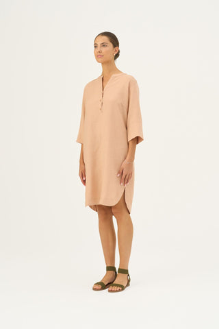 Maple Sugar Linen Prelude Dress - Linen Tales Global 3