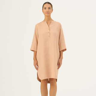 Maple Sugar Linen Prelude Dress - Linen Tales Global 1