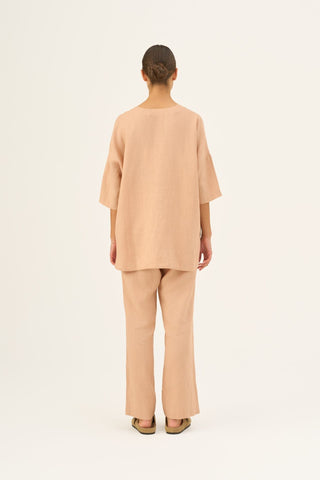 Maple Sugar Linen Primrose Loungewear Set - Linen Tales Global 3