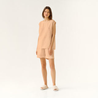 Maple Sugar Linen Verbena Pyjama Set - Linen Tales Global 