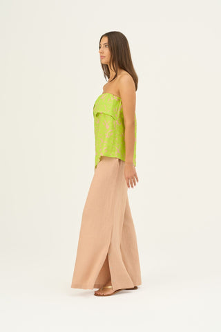 Maple Sugar Linen Zayn Trousers - Linen Tales Global 