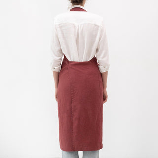 Marsala Linen Chef Apron - Linen Tales 3