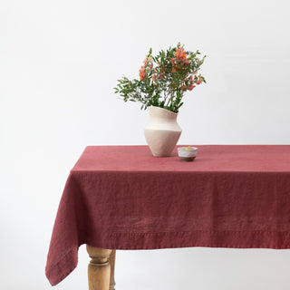 Marsala Linen Tablecloth - Linen Tales 
