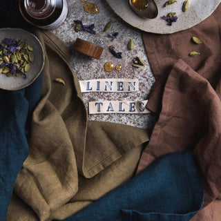 Martini Olive Linen Kitchen Towel - Linen Tales 