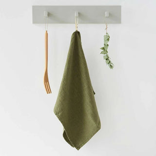 Martini Olive Linen Kitchen Towel - Linen Tales 