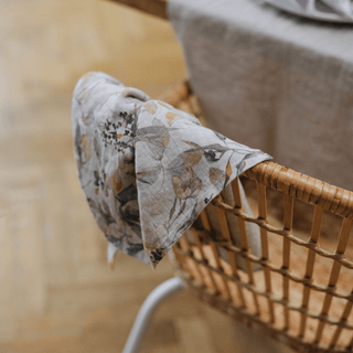 Meadow on Natural Linen Kitchen Towel - Linen Tales 4