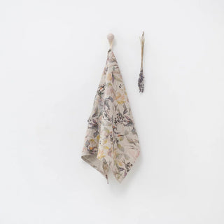 Meadow on Natural Linen Kitchen Towel - Linen Tales 